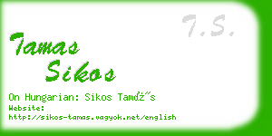 tamas sikos business card